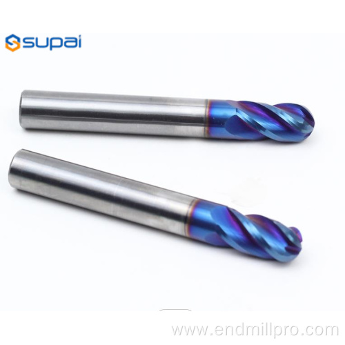 4Flutes Solid Carbide Ball Nose End Mill Naco